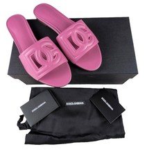 Dolce and Gabbana Pink Slide Sandals With Dust Bag And Box EU Size 35 New 