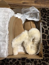 UGG Disquette Platform Clog Slipper for Women, US Size 6 - Chestnut