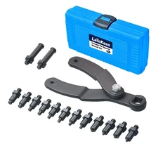 LainKeen 15Pc Universal Camshaft Pulley Holder Tools Kit,Variable Pin Spanner...