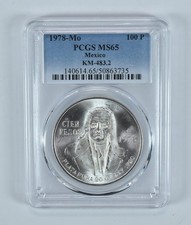 1978 Mo Mexico 100 Pesos MS65 PCGS Blue Label *4087