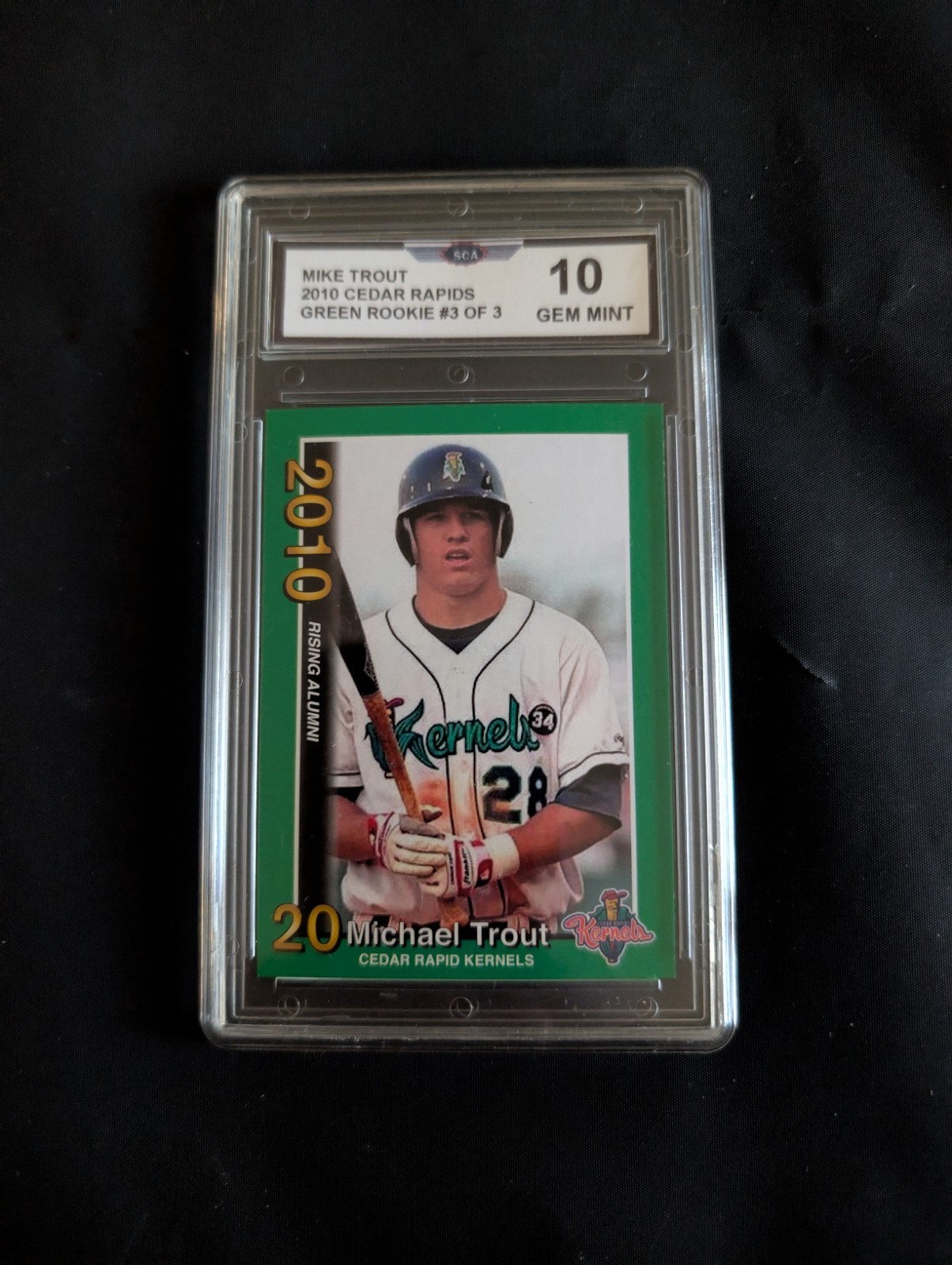 Mike Trout ccg 10 2010 Cedar Rapids Kernels Rising Alumni RC #3