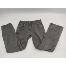 Levis 514 Straight Leg Jeans Boys Size 12 Reg Charcoal Gray Cotton Denim W26 L26
