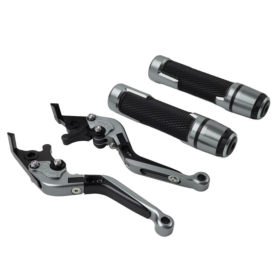 For BMW K1300 S/R/GT K1200S Handlebar Grips Brake Clutch Levers Sets Titanium - Image 2 of 4