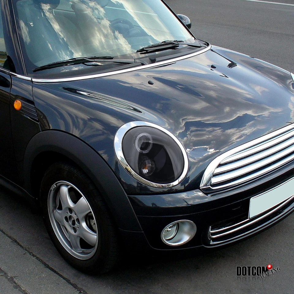 Fit 2007-2013 Mini Cooper R56 Smoke LED Halo Projector Headlights Lamps 07-13 Foto 2 de 4