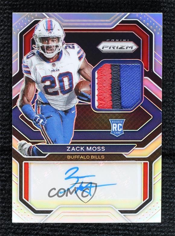 2020 Panini Prizm Rookie Patch Auto 71/99 Zack Moss #29 RPA Patch Auto RC 11gj