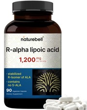 NatureBell R-Alpha Lipoic Acid, 1,200mg, 90 Veggie 90 Count Pack of 1 