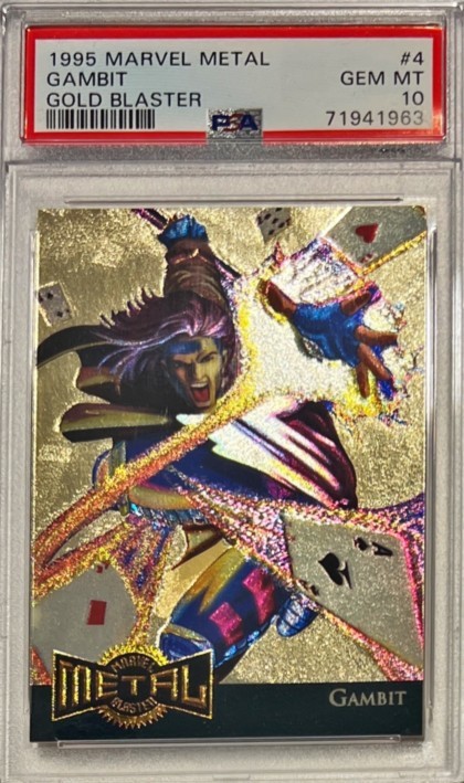 1995 Marvel Metal Metal GOLD Blaster Gambit #4 PSA 10 GEM MINT