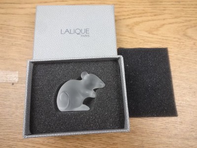 Lalique Crystal Mouse sculpture Clear Crystal Ref 1068000 Brand New in box NM