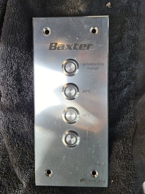 Baxter BiiON Stainless Steel Control Panel   4 Piezo Push Buttons 40/60/80°C