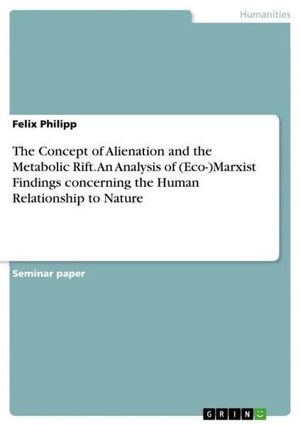 Felix Philipp | The Concept Of Alienation And The Metabolic Rift. An Analysis...-image