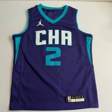 Charlotte Hornets NBA Jordan Brand Lamelo Ball Replica Jersey Youth Medium Purp