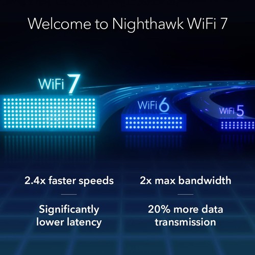 NETGEAR Nighthawk Tri-Band WiFi 7 Router (RS500) BE12000 (Refurbished) - Afbeelding 8 van 9