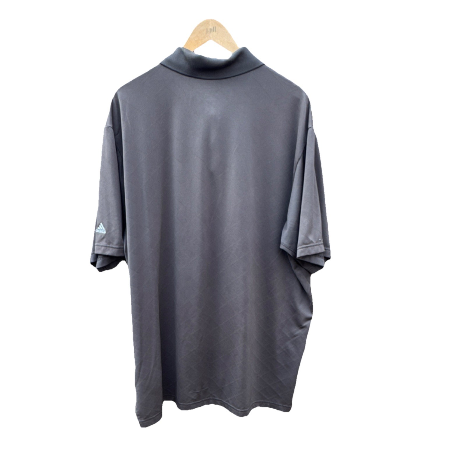 adidas Climacool 2XL Gray Golf Polo Shirt Short Sleeve Diamond Polyester thumbnail 4