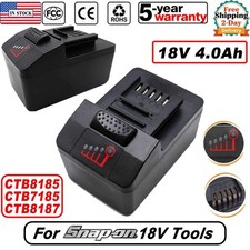 For Snap on 18V CTB8185 CTB7185 CTB8187 CT8850 Charger CTC720 4Ah Li-ion Battery