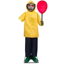 Halloween Decorations Outdoor, 4 Ft Life Size Animatronics Prop with Glowing ...