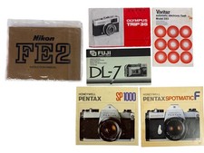 Lot of Six 6 Vintage Camera Manuals Fuji Olympus Vivitar Nikon Honeywell Penta
