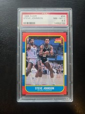 1986 Fleer Steve Johnson PSA 8.5 NM-Mint+ #55