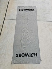 HOTWORX Yoga Mat Grip Towel  79" x 29" Hot Yoga Mat Non Slip Gray Towel