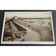 Cartolina Bengasi - Viale della Vittoria e Cattedrale