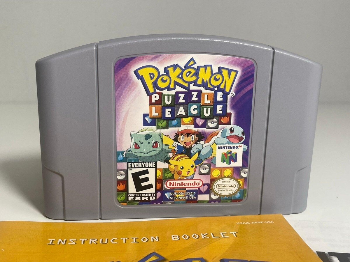 Pokémon Puzzle League N64 Nintendo 64 Game w Manual Excellent Mint
