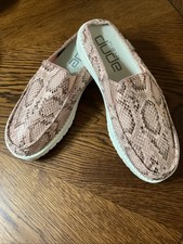 Hey Dude Lexi Mules - Women  s Size 10 - Pink Snakeskin Leopard