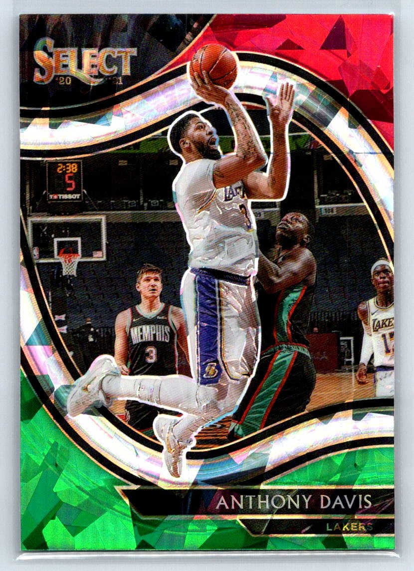 2020-21 Panini Select #228 Anthony Davis Red Wave Prizms