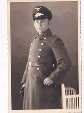Photo Postcard - Air Force Soldier in Coat - Parchim