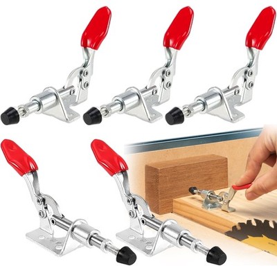 5 Stück Schnellspanner Kniehebelspanner Set, Toggle Clamp 301AM, Metall Horiz...