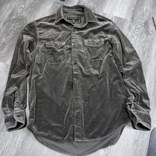 Men’s True Grit Fleece Shirt American Outdoor Size Medium Gray 