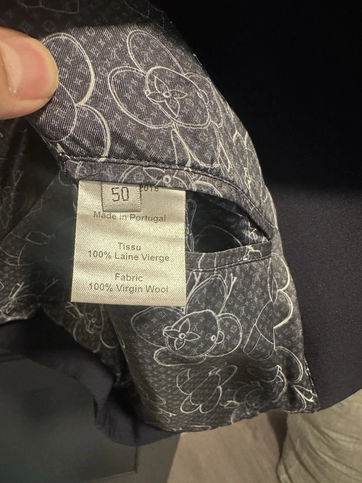 AUTÉNTICO UNIFORME LOUIS VUITTON AZUL MARINO CHAQUETA SLIM BLAZER HOMBRE 50 Foto 3 de 4