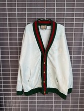 Gucci Cotton Jersey Cardigan With Web Detail ...