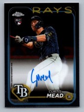 CURTIS MEAD 2024 Topps Chrome Autograph On-Card AUTO Rookie RC. rookie card picture