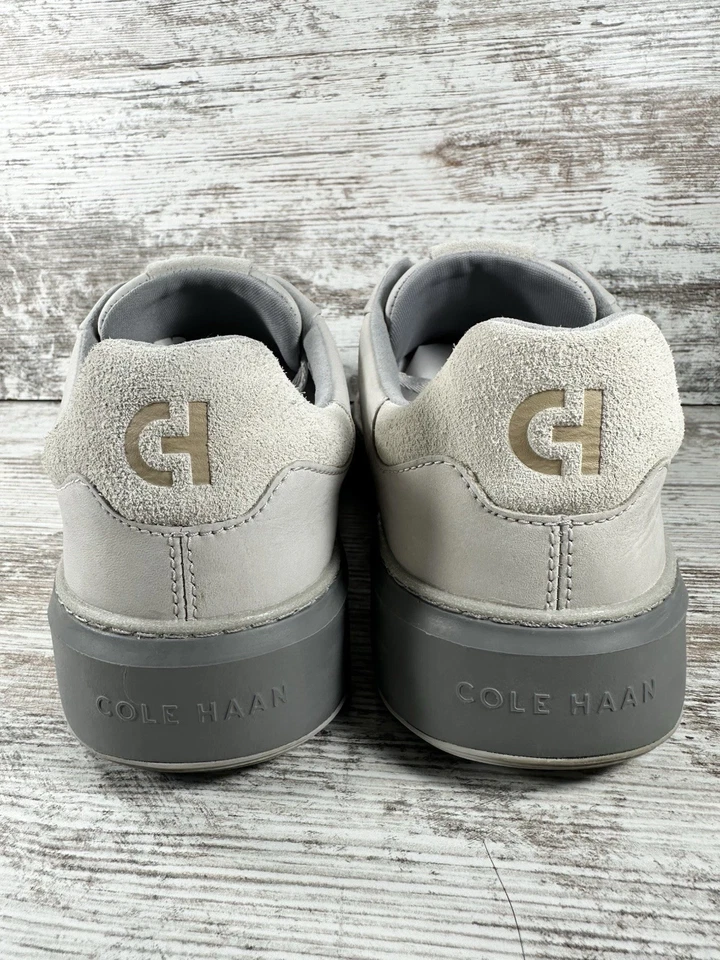 Tenis para hombre Cole Haan GrandPro Topspin Dove/plateados de cuero talla 8M ¡USADOS EN EXCELENTE ESTADO! Foto 3 de 4