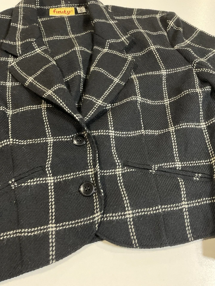 Chaqueta Blazer Recortada Finity De Colección Talla S Sirena de Oficina Preppy Hecha en EE. UU. Años 80 Foto 2 de 4