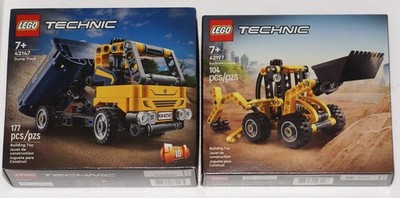LEGO Technic 42147 Dump Truck + 42197 Backhoe in New Unopened Boxes