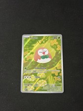 Carta Pokemon rara Rowlet 90/88 illustrazione ordine perfetto quasi nuova