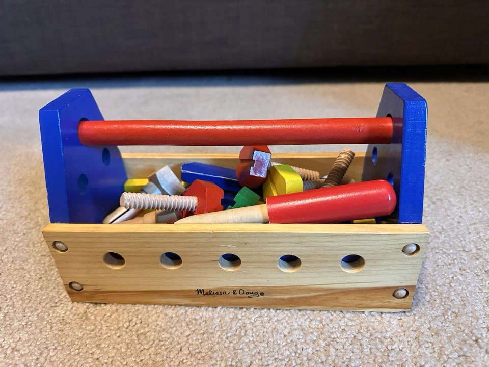 Pretend Play Tool Lot Melissa & Doug Tool Kit Handy Manny Saw Drill Tape Measure - Image 4 of 4