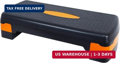 Fitvids Aerobic Step Platform Trainer with Adjustable 2-Level Risers, 400 Pound