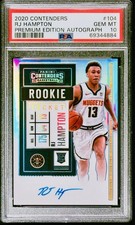 RJ Hampton 2020-21 Contenders RC Premium Edition Auto Silver Prizm #104 PSA 10