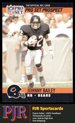 Johnny Bailey 1990 Pro Set #743a Chicago Bears Rookie