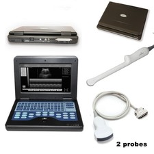 Scanner Ultrasuoni Portatile Sistema Diagnostico Convesso Transvaginale 2 Sonde Portatile