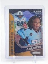 CHRIS JOHNSON 2025 PANINI PRIZM ALL PURPOSE GOLD TITANS /10 Q2215