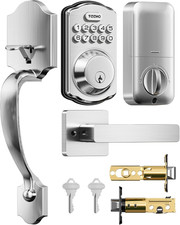 Keyless Entry Door Lock w Handle Set Electronic Deadbolt Keypad Door Lock w Code