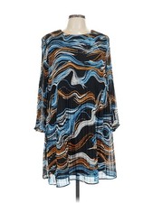 Nine West Women Blue Casual Dress L