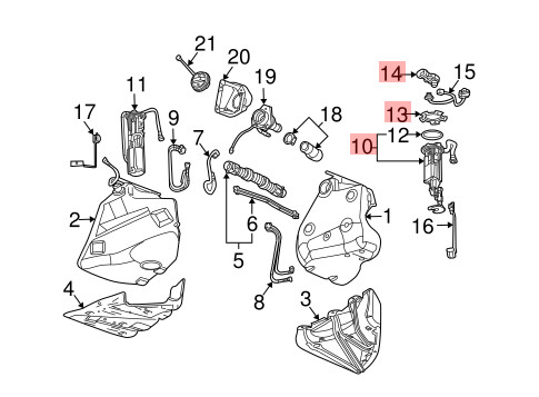 05-13 CHEVROLET CORVETTE C6 CADILLAC XLR RIGHT FUEL PUMP MODULE ASSEMBLY TANK OE