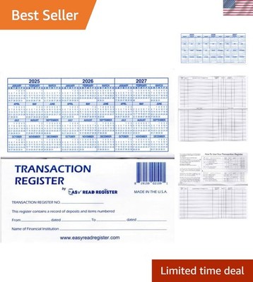 12 Check registers for Personal Checkbook - Checkbook Ledger Transaction Regi...