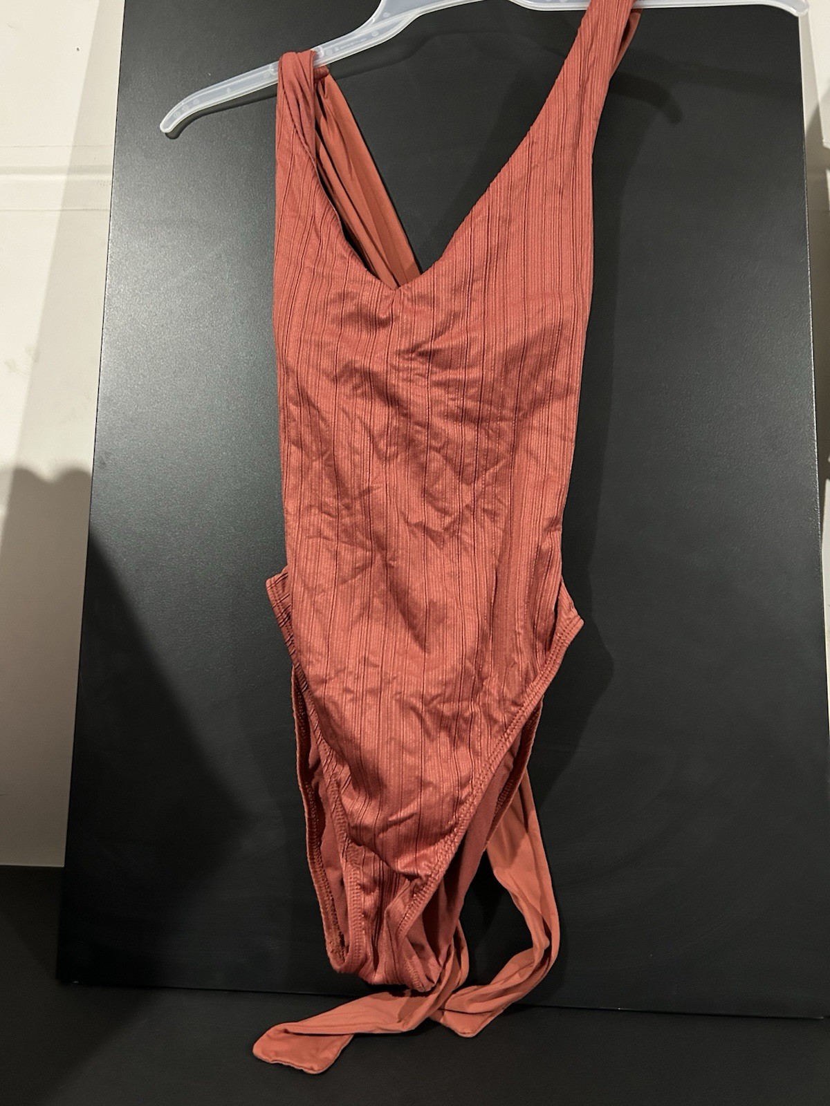 Time and Tru swimsuit, one piece, size medium 8-10, dark orange