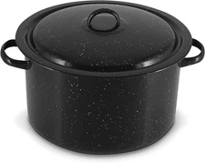 Eternal 4-quart Granite Stock Pot With Lid - Black white speckles