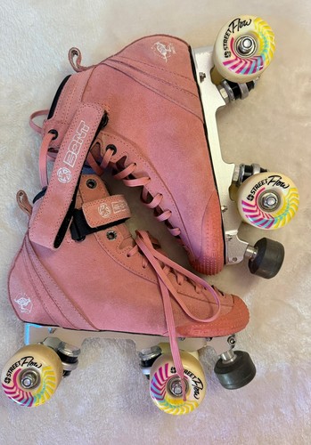 Bont Parkstar Suede Pink White Pink Roller (Park) Skates Size 37 6.5 US