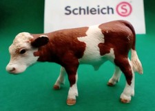 Schleich Rare Simmental Bull Calf Brown White  Farm Animal Retired Preowned GC 